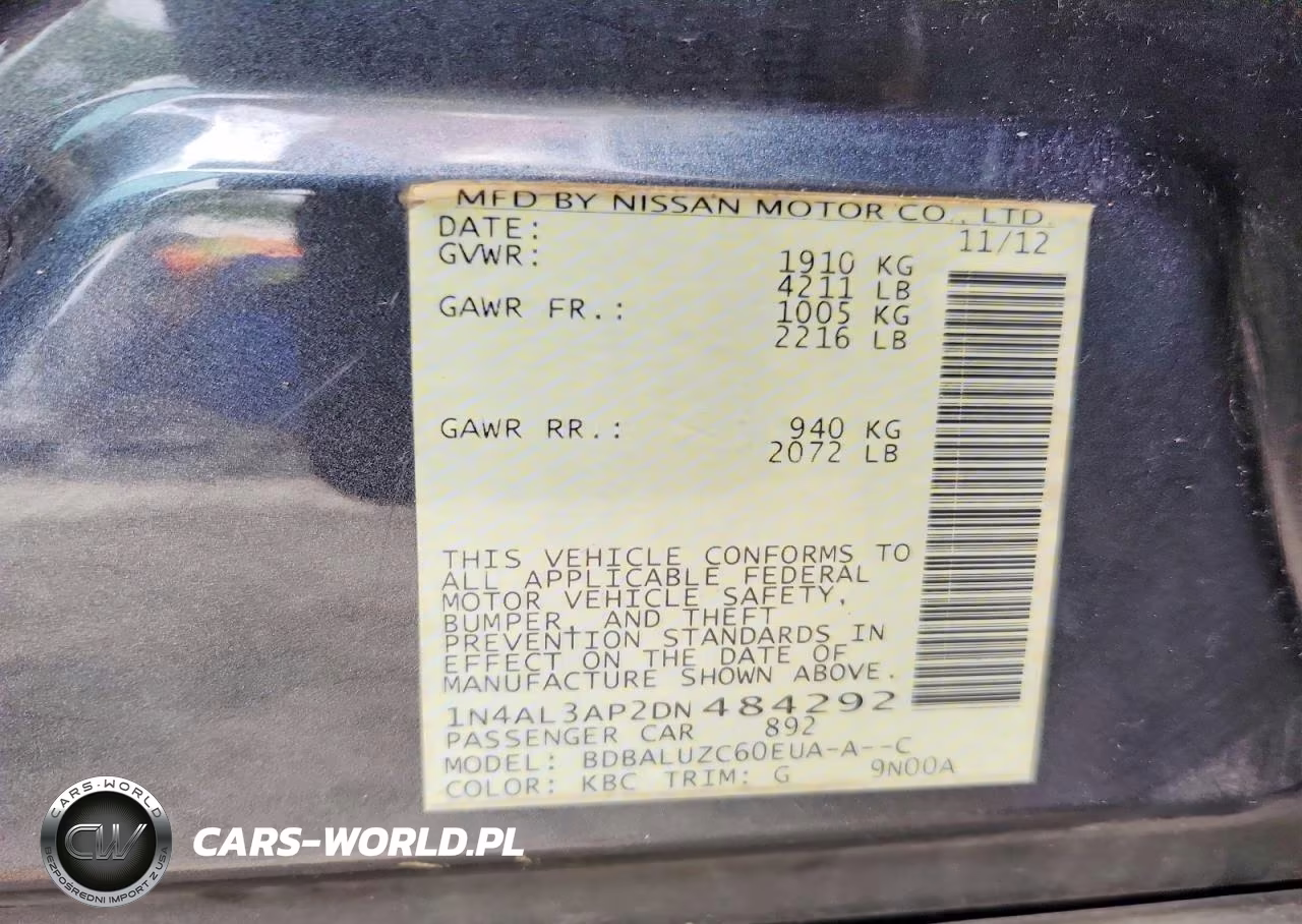 2013 Nissan Altima 2.5-S-Sv-Sl VIN:1N4AL3AP2DN484292 - 12