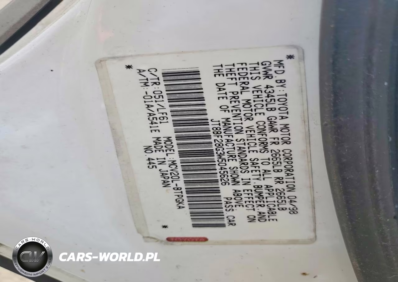 1998 Lexus Es 300 VIN:JT8BF28G3W5045626 - 12