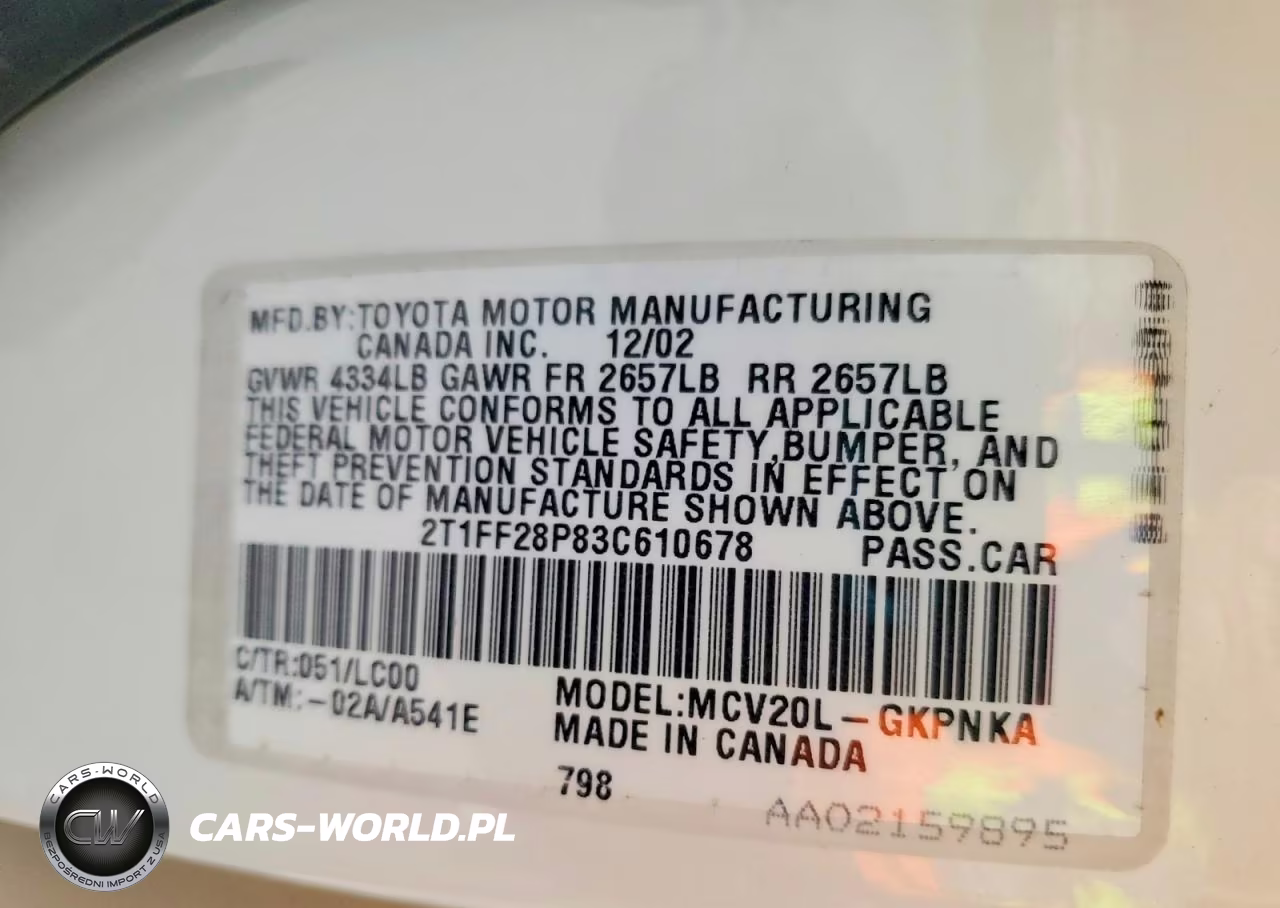2003 Toyota Camry Solara Sle V6 VIN:2T1FF28P83C610678 - 12