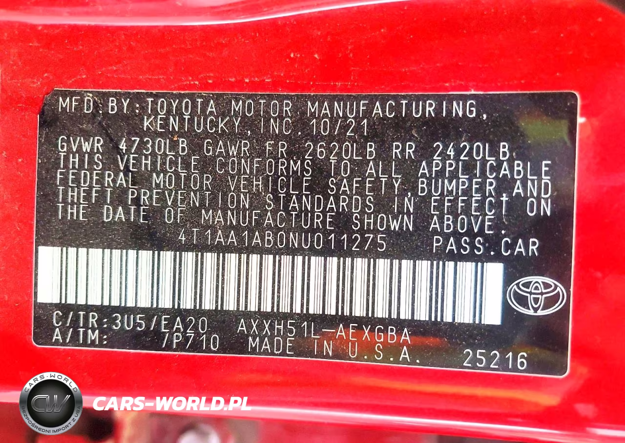 2022 Toyota Avalon Xle VIN:4T1AA1AB0NU011275 - 13