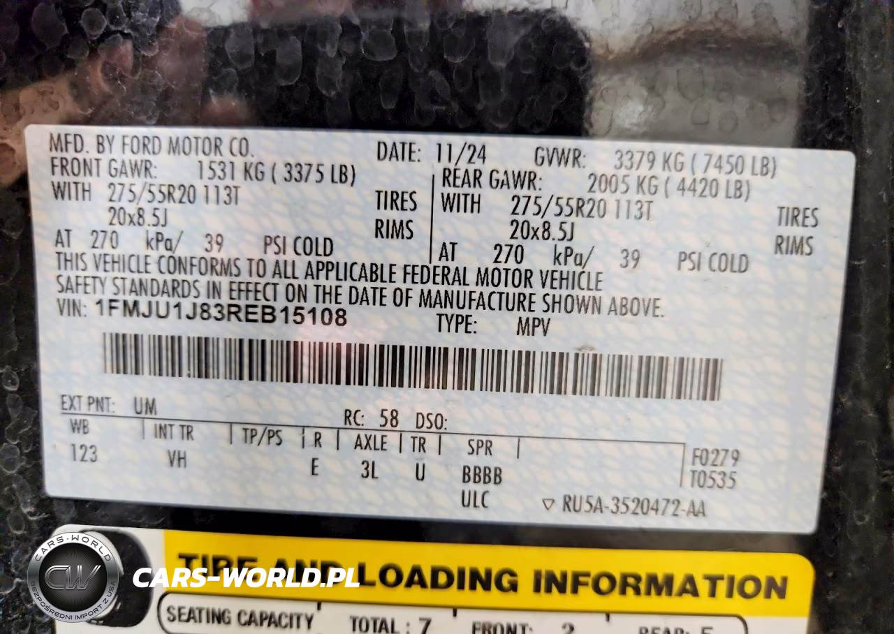 2024 Ford Expedition Xlt VIN:1FMJU1J83REB15108 - 13