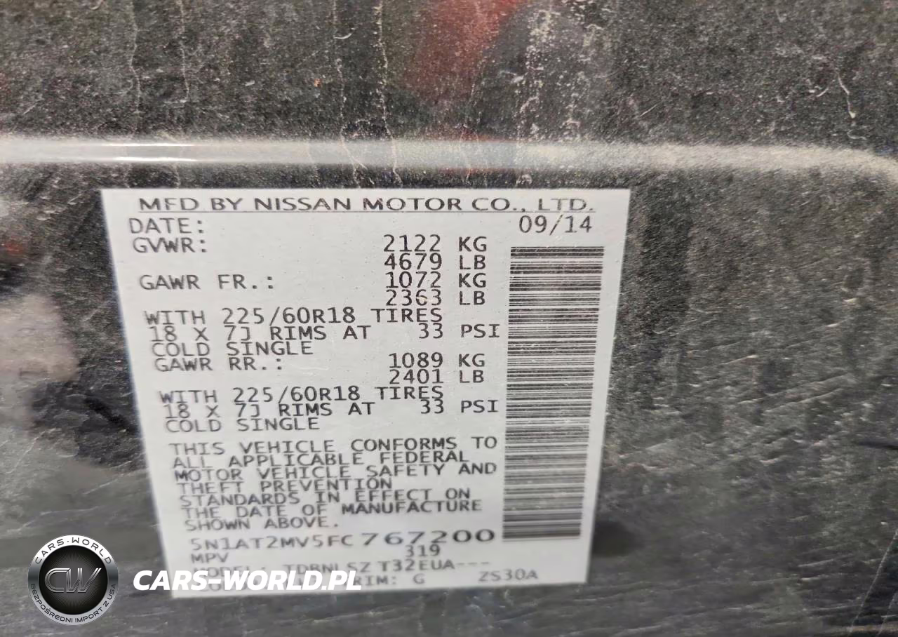 2015 Nissan Rogue Sl VIN:5N1AT2MV5FC767200 - 13