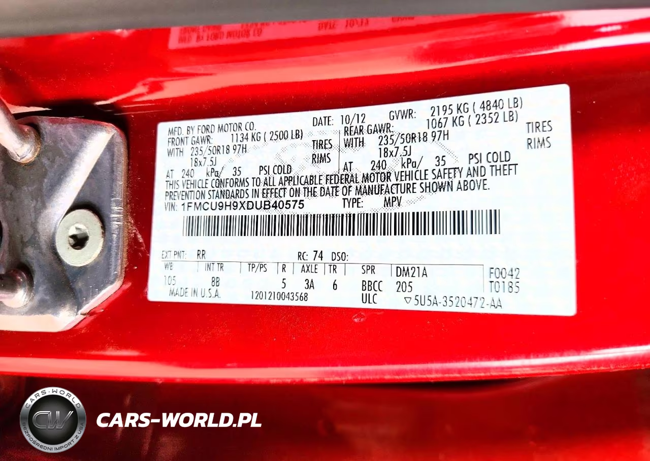 2013 Ford Escape Sel VIN:1FMCU9H9XDUB40575 - 13
