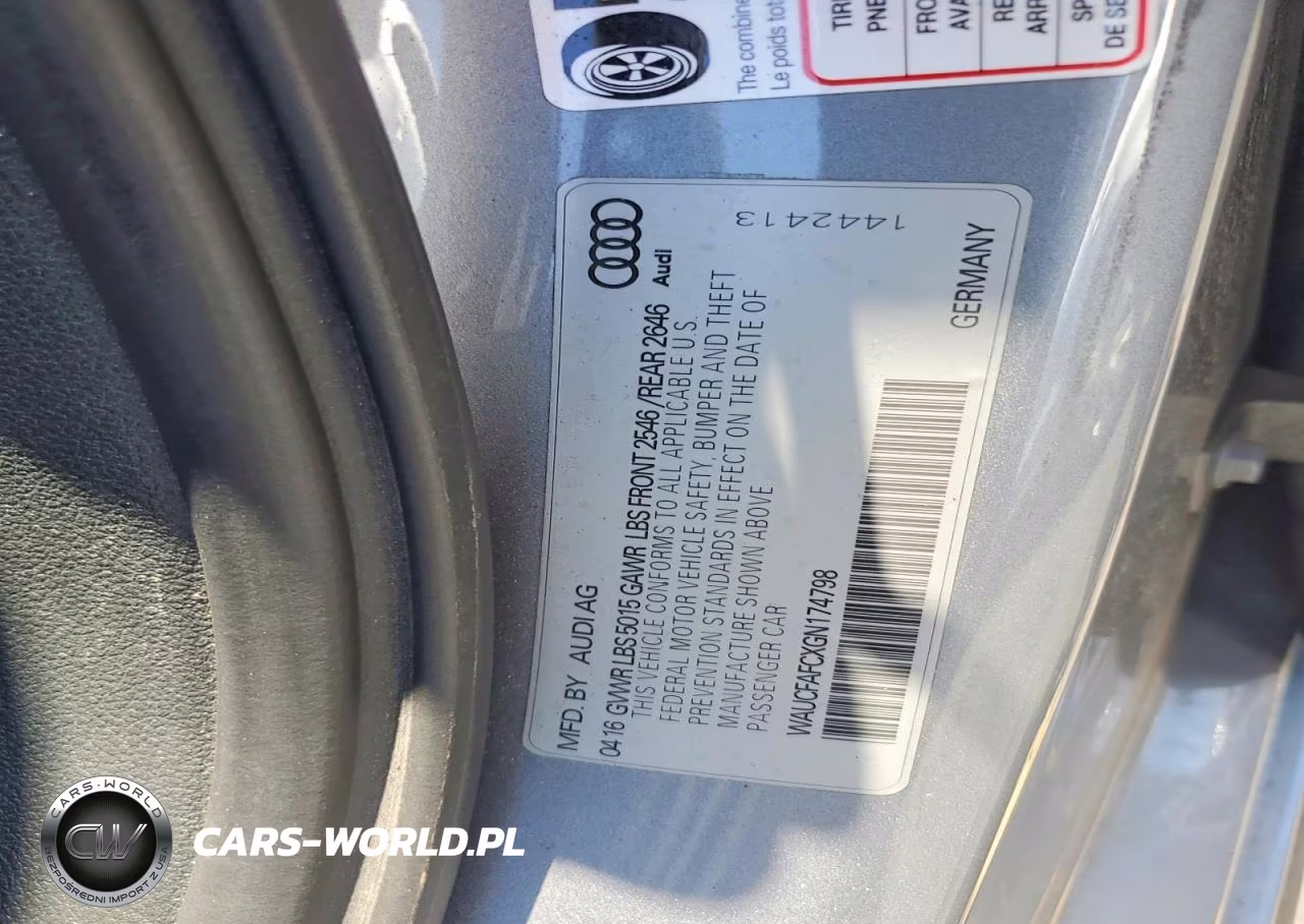 2016 Audi A6 Premium VIN:WAUCFAFCXGN174798 - 12
