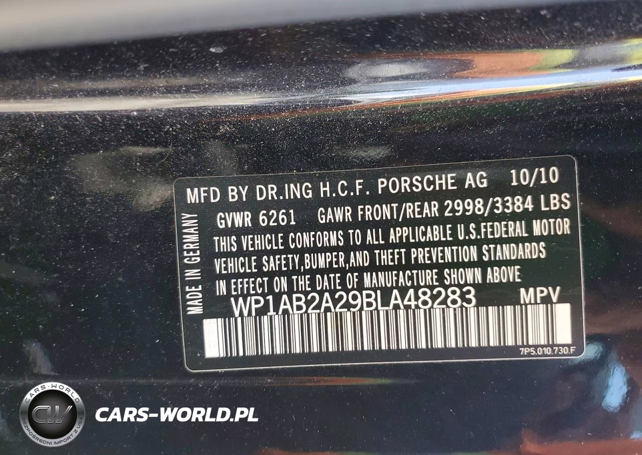 2011 Pors Cayenne VIN:WP1AB2A29BLA48283 - 13