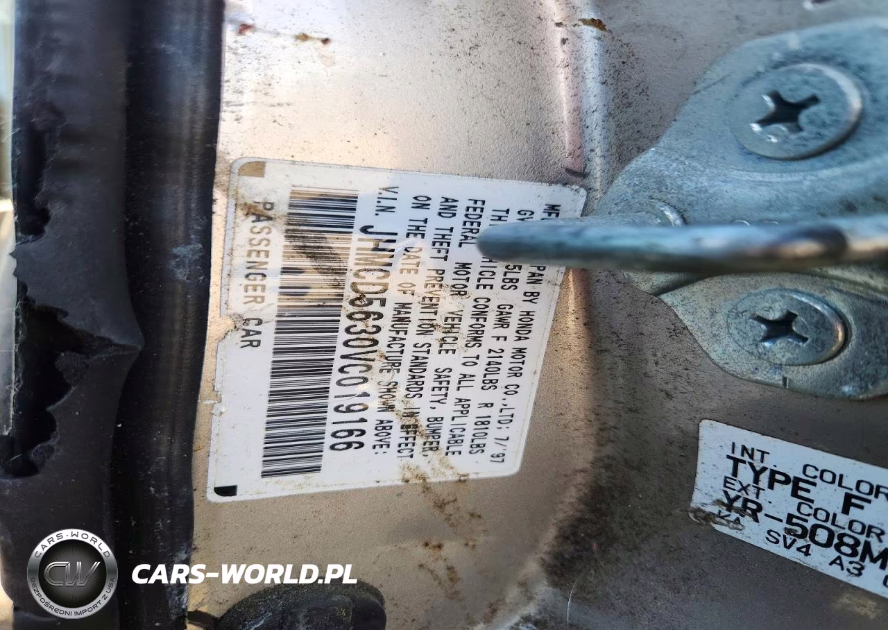 1997 Honda Accord Lx VIN:JHMCD5630VC019166 - 12