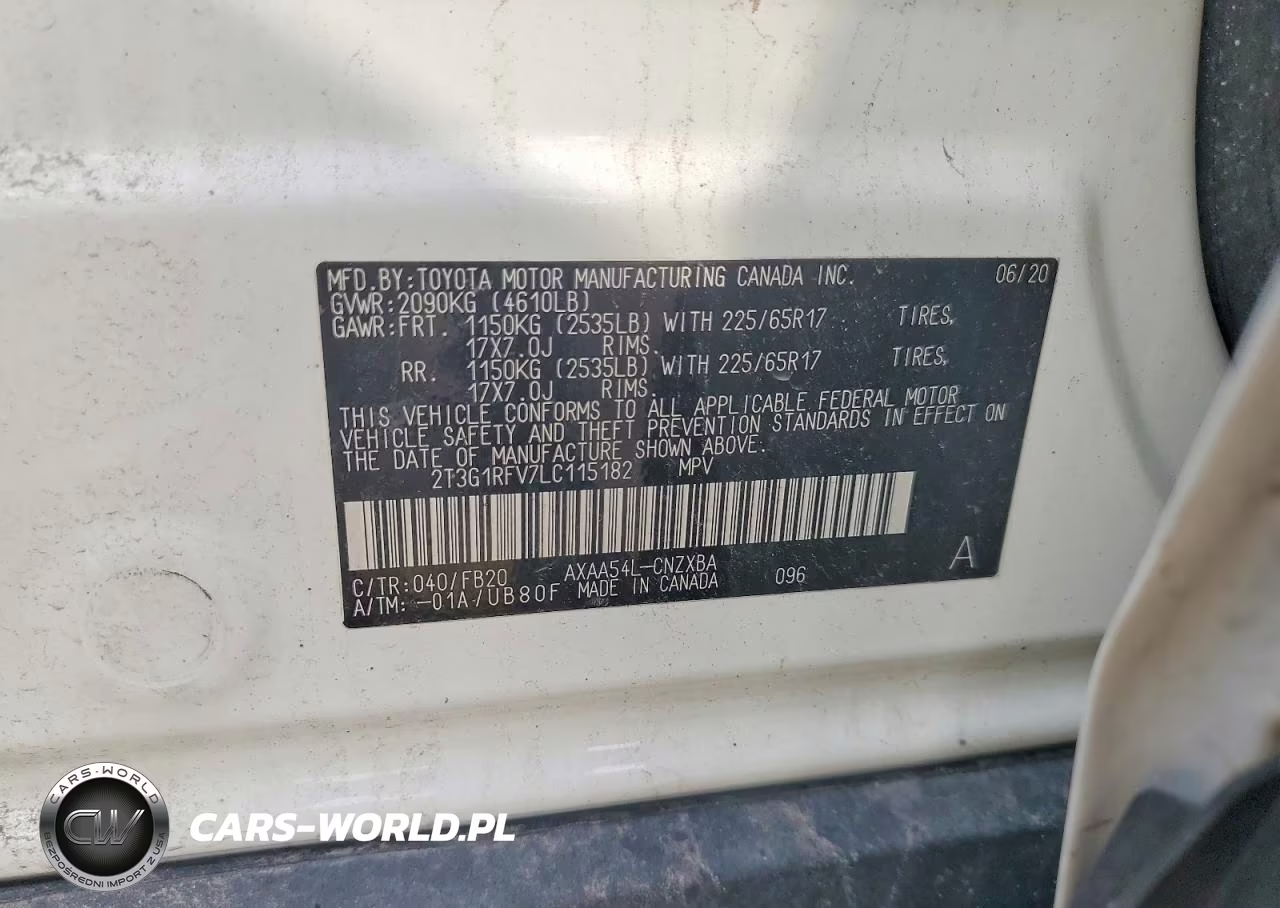 2020 Toyota Rav4 Le VIN:2T3G1RFV7LC115182 - 14