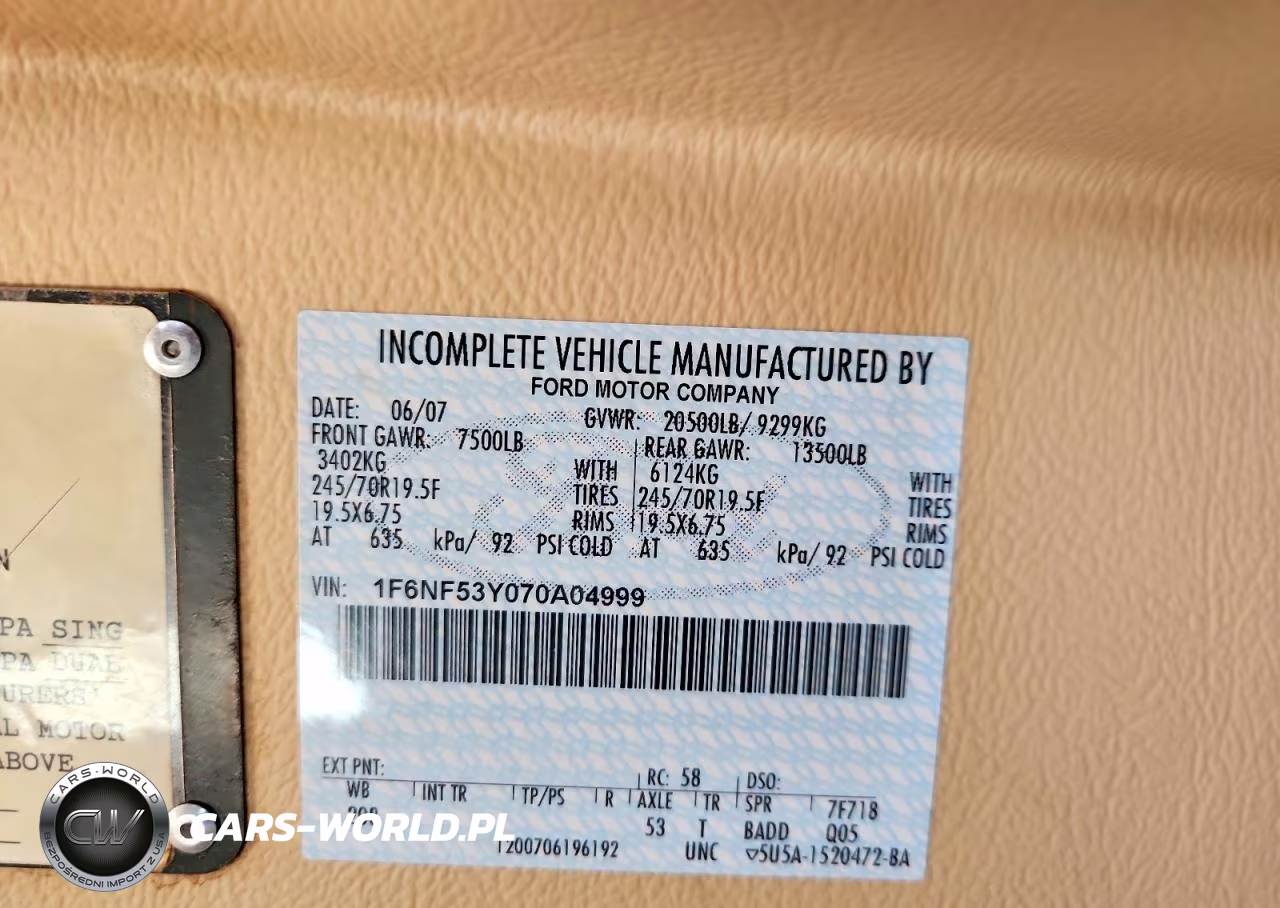2008 Itasco Motorhome VIN:1F6NF53Y070A04999 - 10