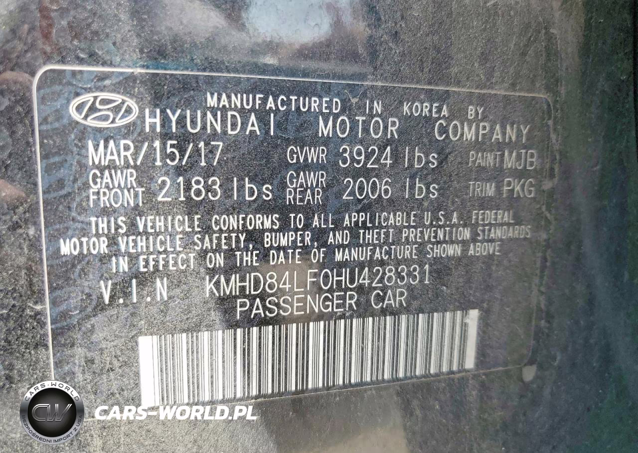 2017 Hyundai Elantra Se VIN:KMHD84LF0HU428331 - 12