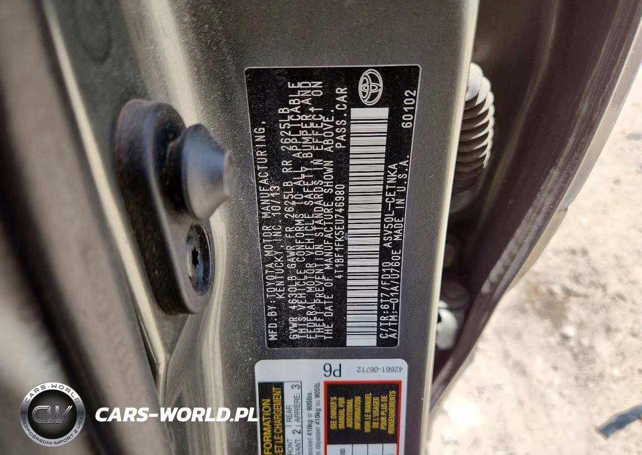 2014 Toyota Camry Le VIN:4T1BF1FK5EU746980 - 12