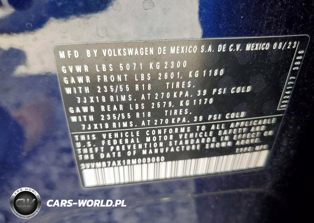 2024 Volkswagen Tiguan Se VIN:3VVMB7AX1RM009060 - 13