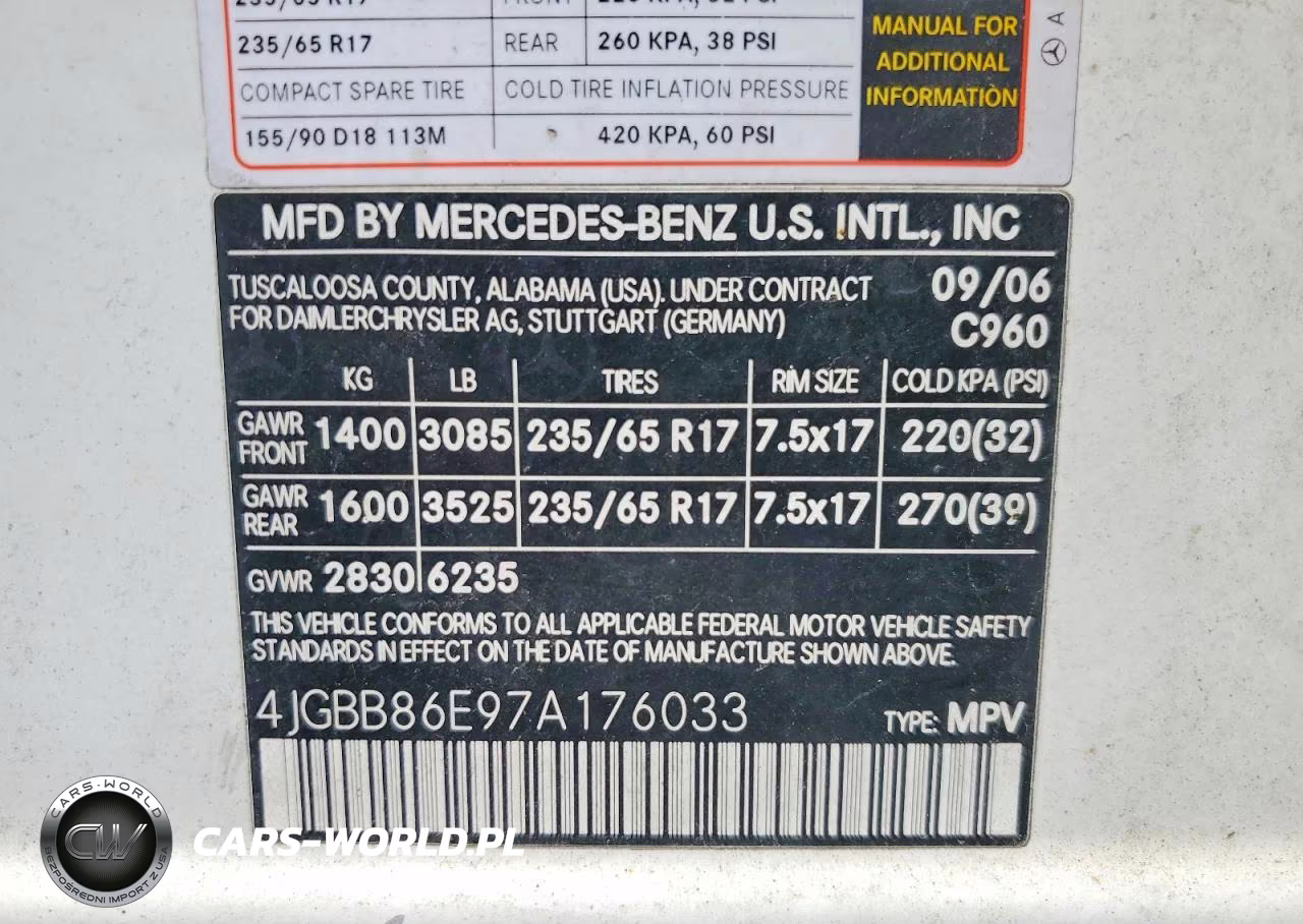 2007 Mercedes-Benz Ml 350 VIN:4JGBB86E97A176033 - 13