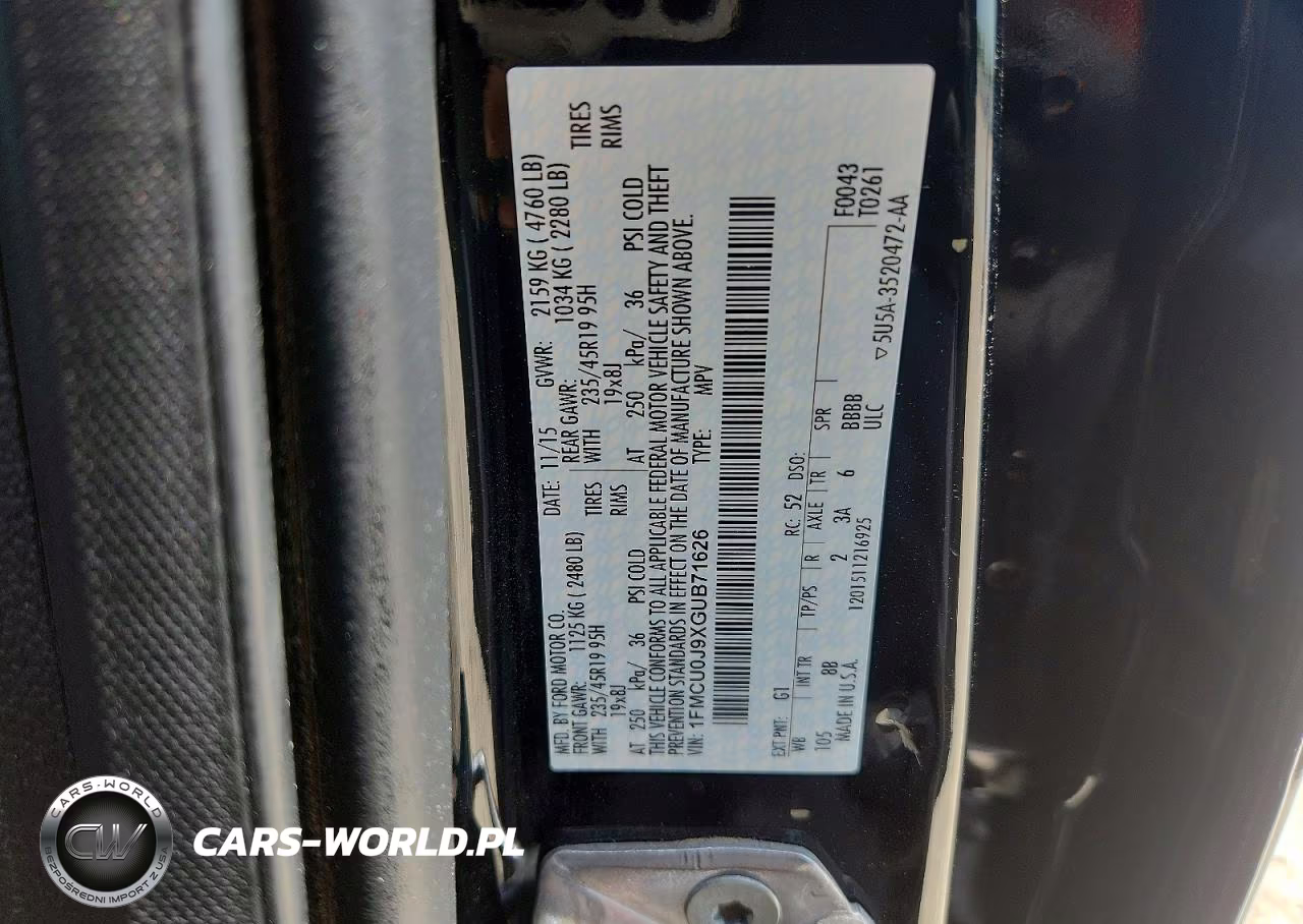 2016 Ford Escape Titanium VIN:1FMCU0J9XGUB71626 - 14