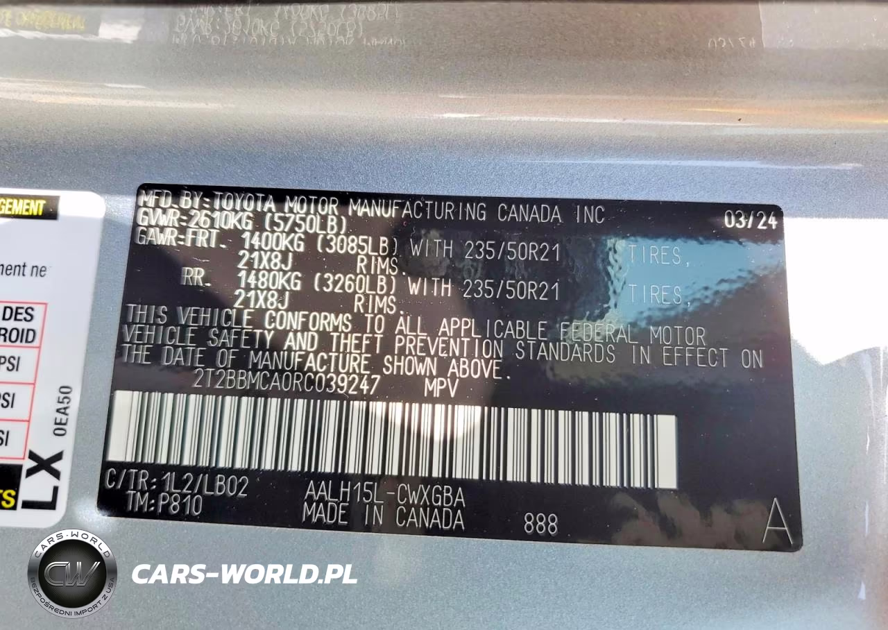 2024 Lexus Rx 350H Premium+ VIN:2T2BBMCA0RC039247 - 13