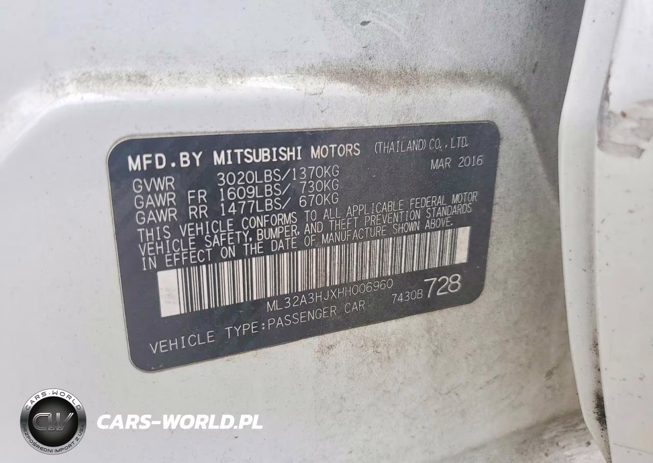 2017 Mitsubishi Mirage Es VIN:ML32A3HJXHH006960 - 12