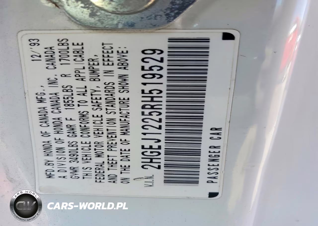 1994 Honda Civic Ex VIN:2HGEJ1225RH519529 - 12
