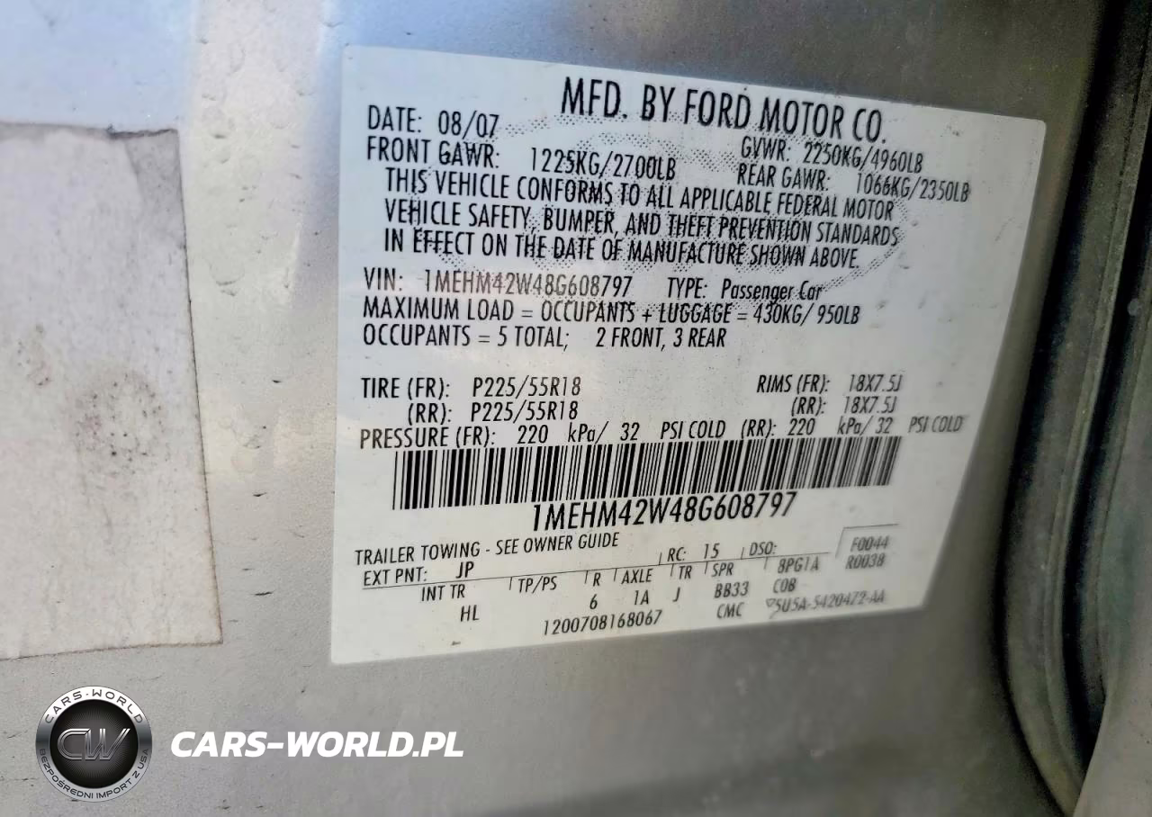 2008 Mercury Sable Premier VIN:1MEHM42W48G608797 - 12