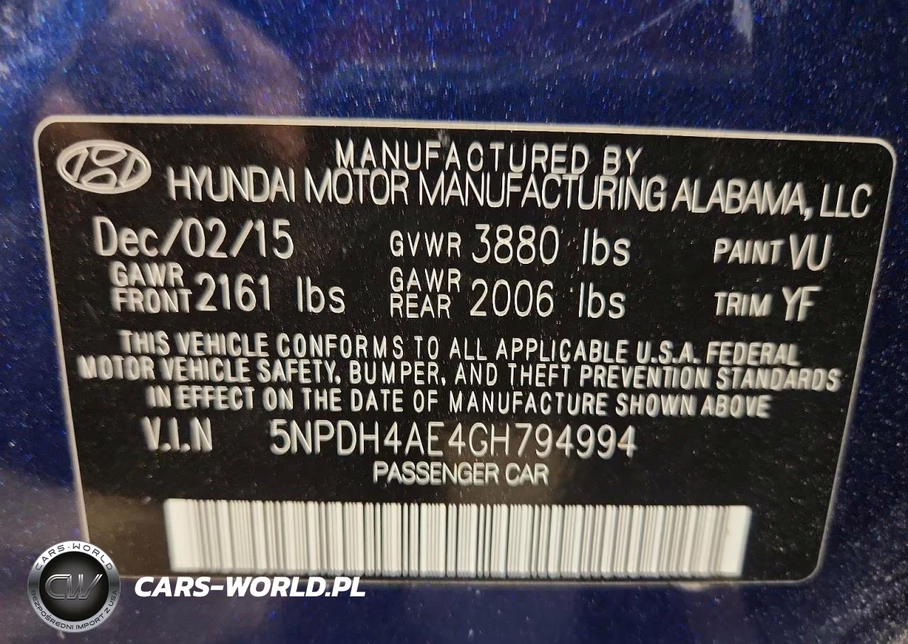 2016 Hyundai Elantra Se VIN:5NPDH4AE4GH794994 - 13