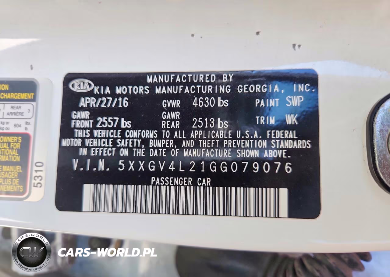2016 Kia Optima Sxl VIN:5XXGV4L21GG079076 - 12