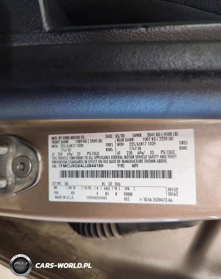 2020 Ford Escape Se VIN:1FMCU9G64LUB44160 - 13