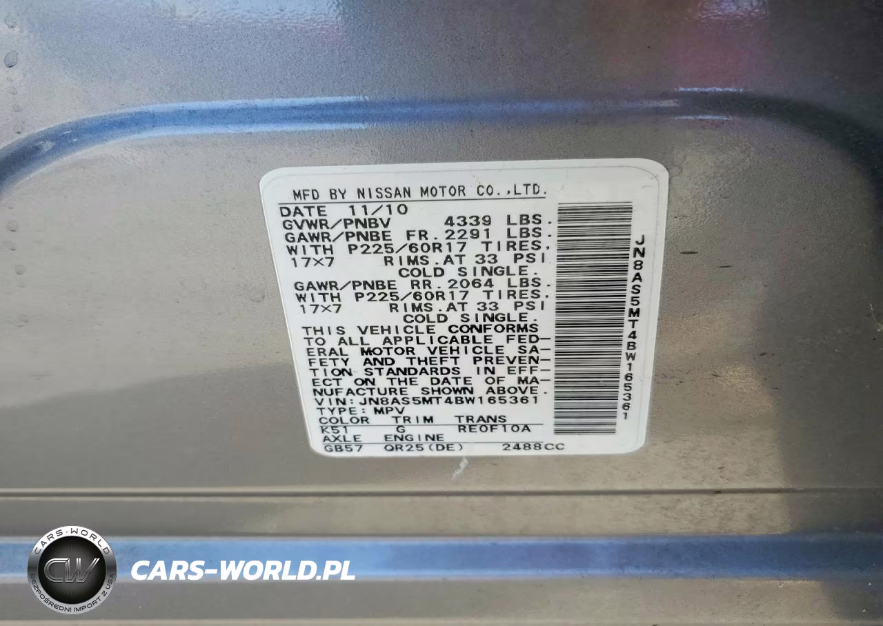 2011 Nissan Rogue S VIN:JN8AS5MT4BW165361 - 14