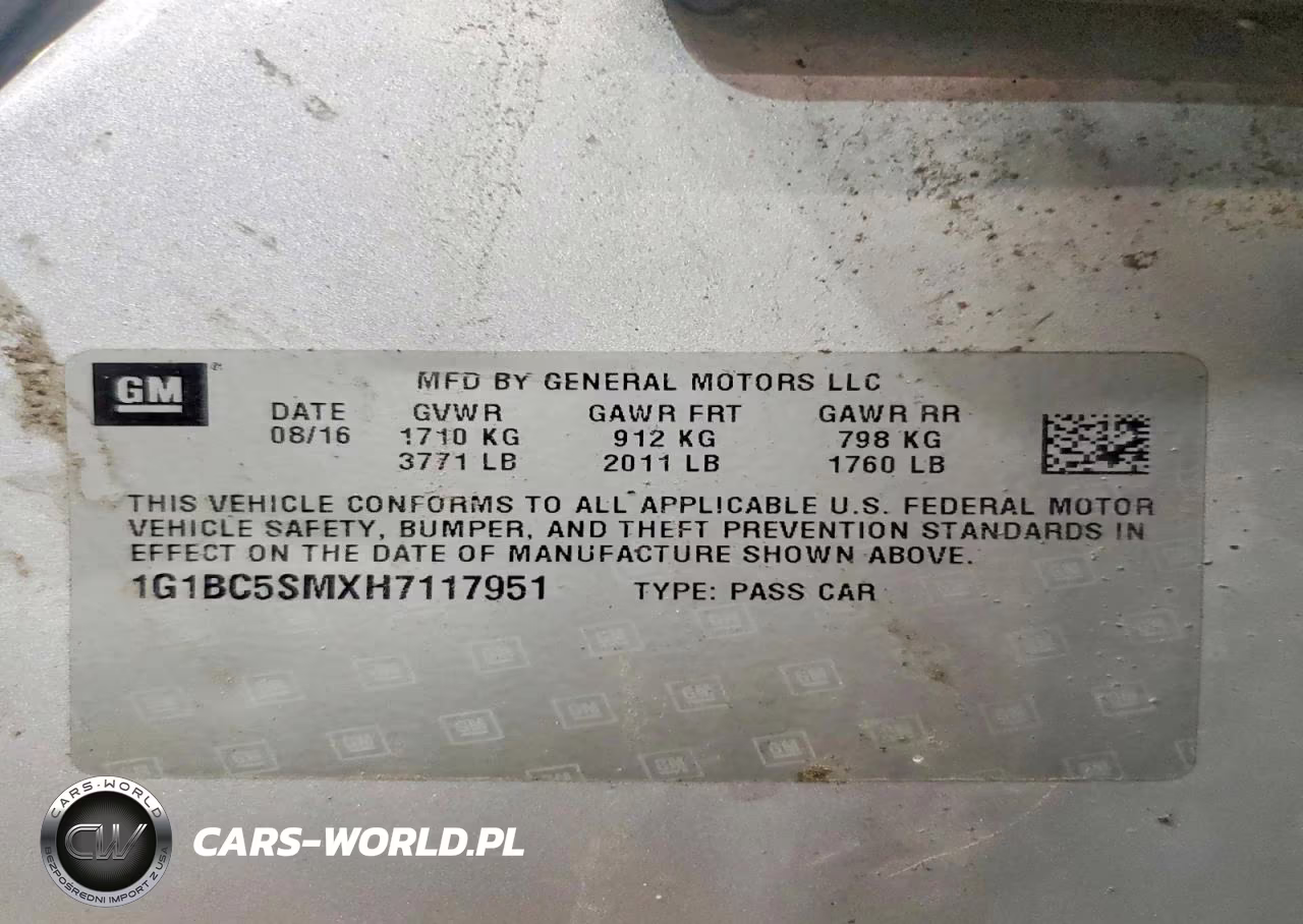 2017 Chevrolet Cruze Ls VIN:1G1BC5SMXH7117951 - 12