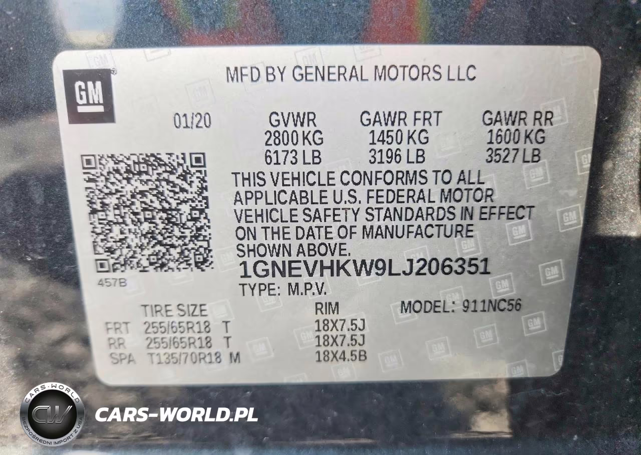 2020 Chevrolet Traverse Lt VIN:1GNEVHKW9LJ206351 - 14
