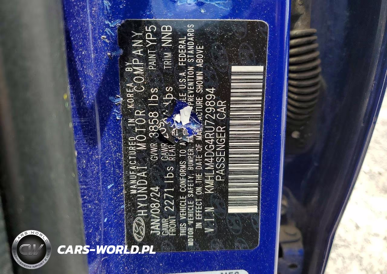 2024 Hyundai Elantra Sel VIN:KMHLM4DG4RU729894 - 13