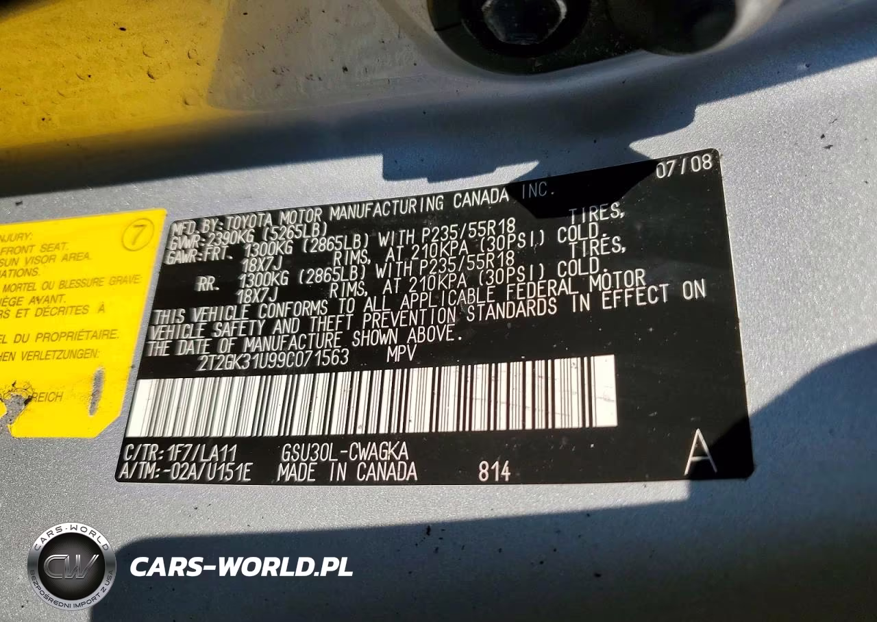 2009 Lexus Rx 350 VIN:2T2GK31U99C071563 - 13