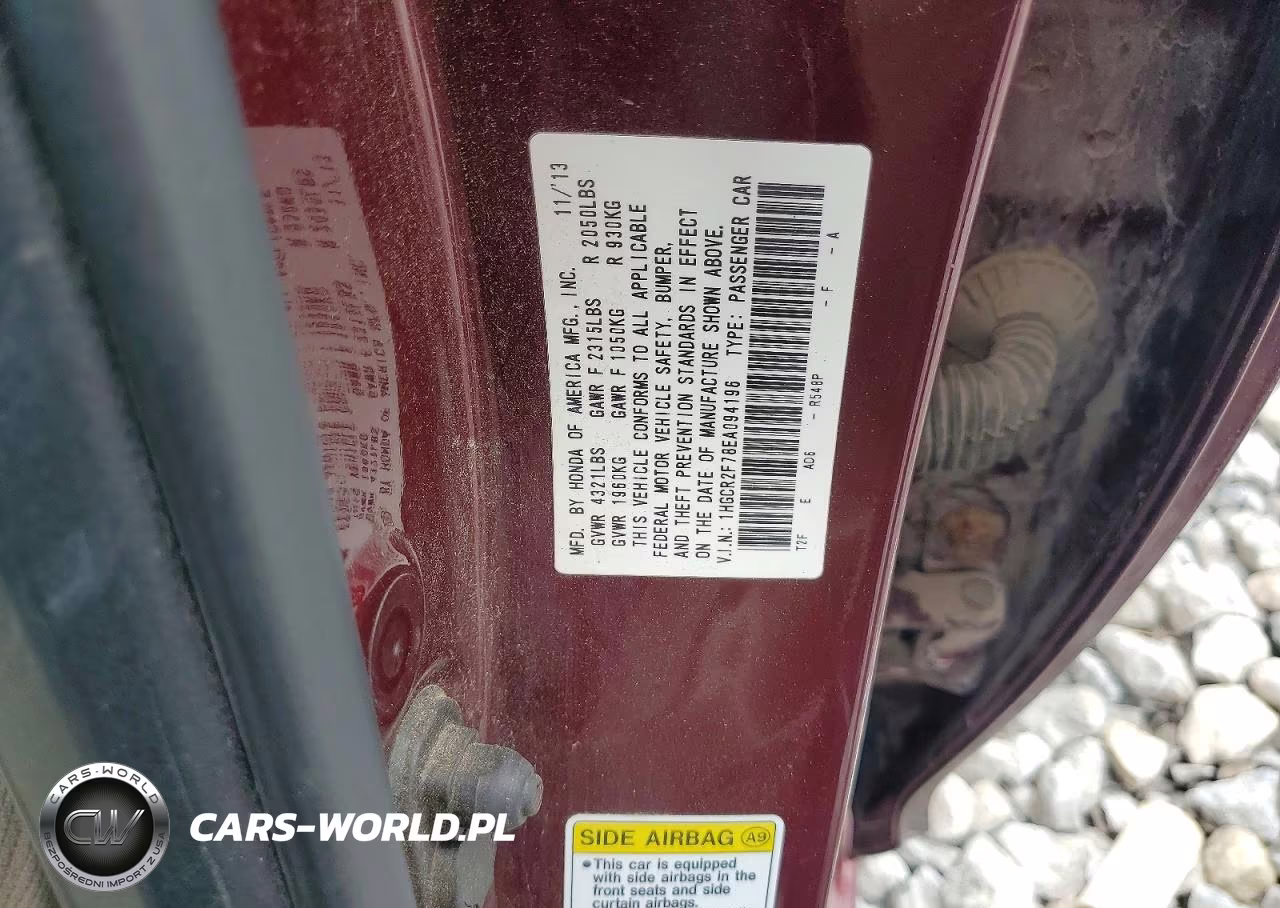 2014 Honda Accord Ex VIN:1HGCR2F78EA094196 - 12