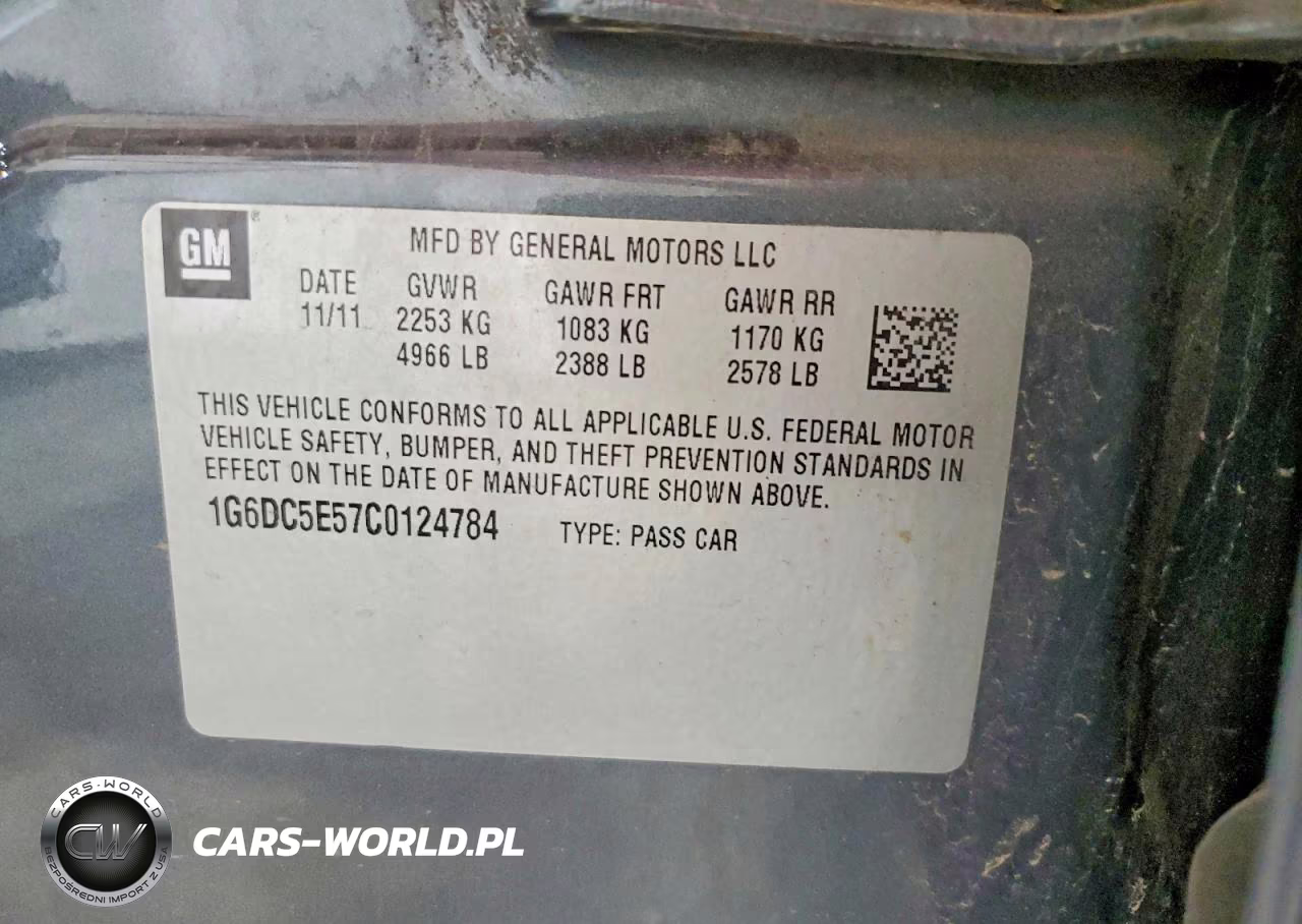 2012 Cadillac Cts VIN:1G6DC5E57C0124784 - 13