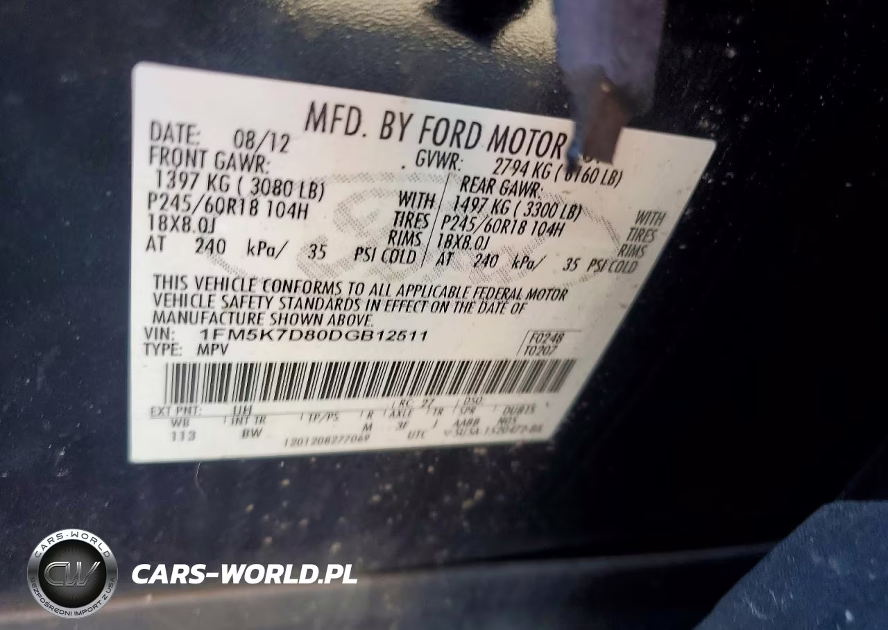 2013 Ford Explorer Xlt VIN:1FM5K7D80DGB12511 - 12