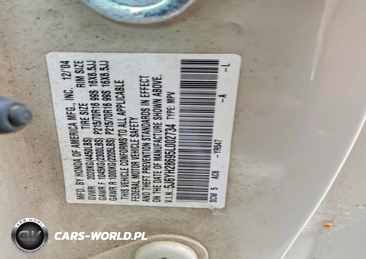 2005 Honda Element Ex VIN:5J6YH28695L002734 - 12