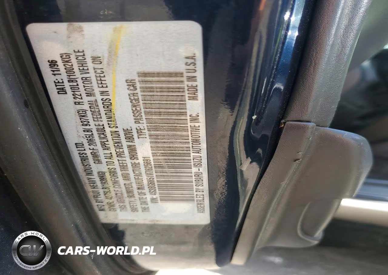 1997 Subaru Legacy VIN:4S3BG6851V7625691 - 13