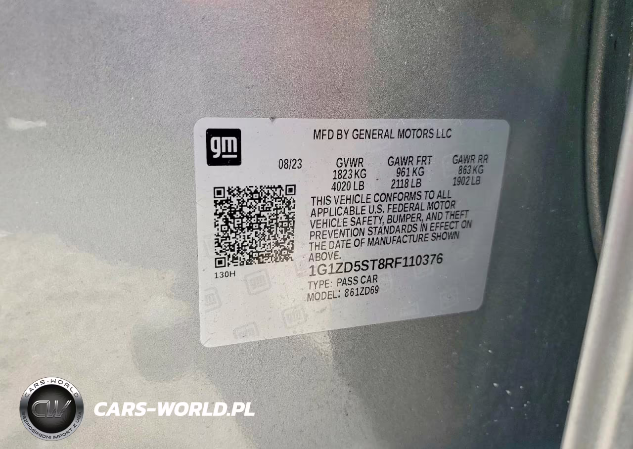 2024 Chevrolet Malibu Lt VIN:1G1ZD5ST8RF110376 - 13