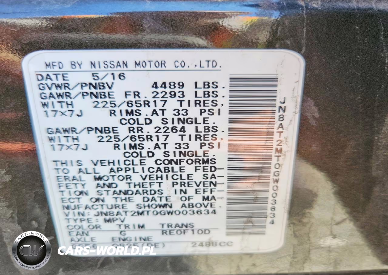 2016 Nissan Rogue S VIN:JN8AT2MT0GW003634 - 13