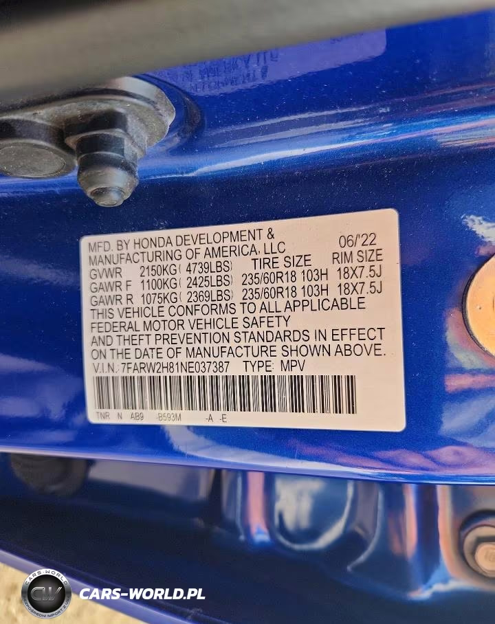2022 Honda Cr-V Exl VIN:7FARW2H81NE037387 - 12