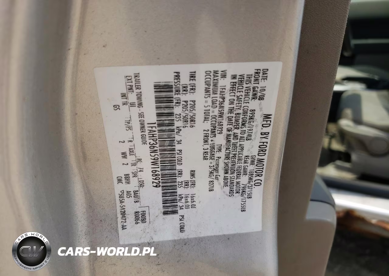 2009 Ford Focus VIN:1FAHP36N59W168929 - 12
