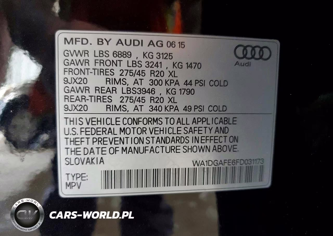 2015 Audi Q7 Prestige VIN:WA1DGAFE6FD031173 - 14
