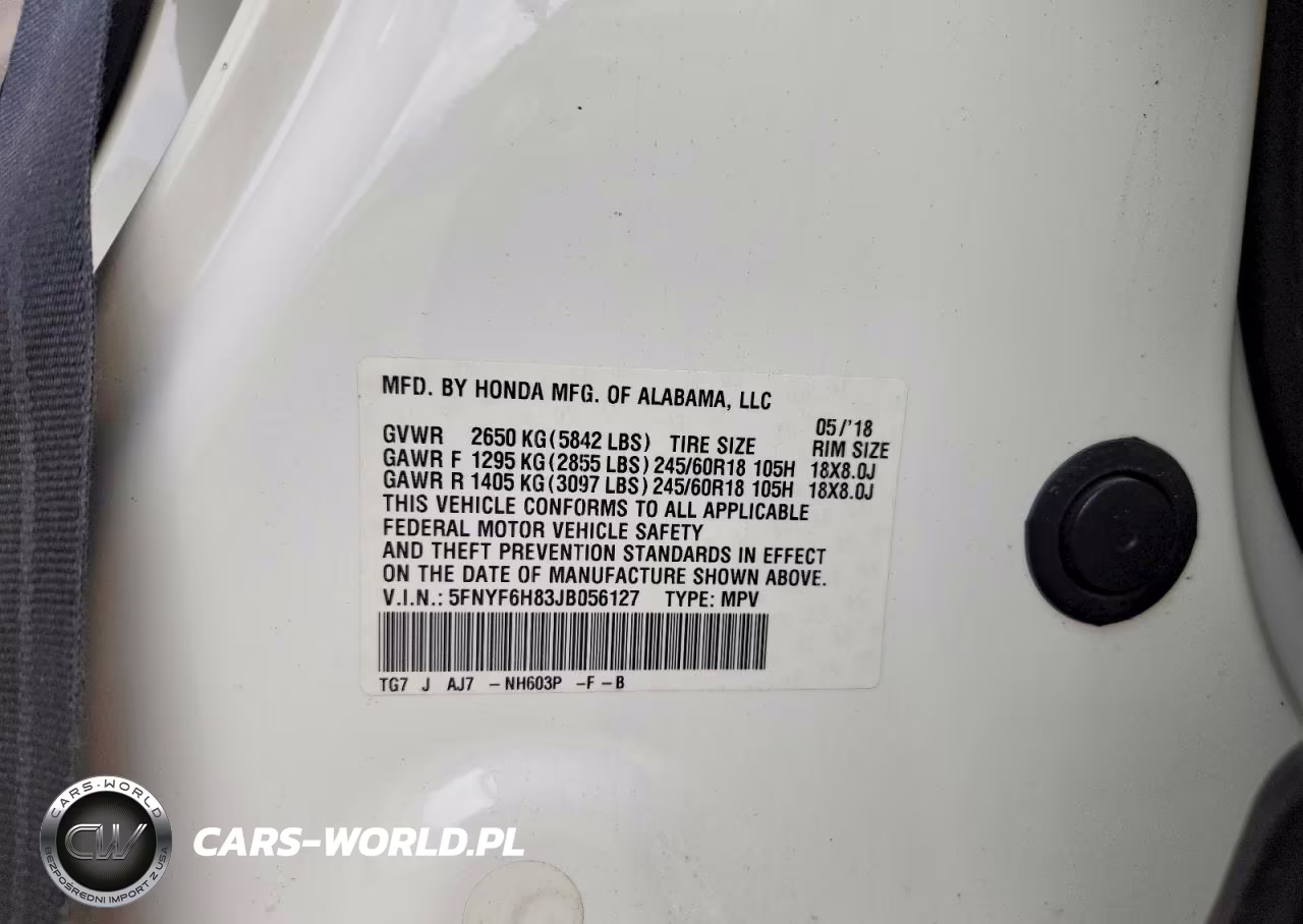 2018 Honda Pilot Exl VIN:5FNYF6H83JB056127 - 12