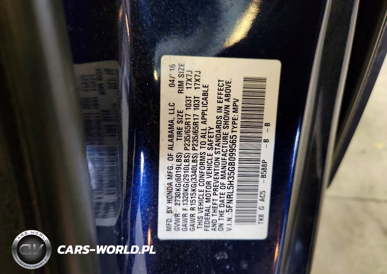 2016 Honda Odyssey Se VIN:5FNRL5H35GB099565 - 13