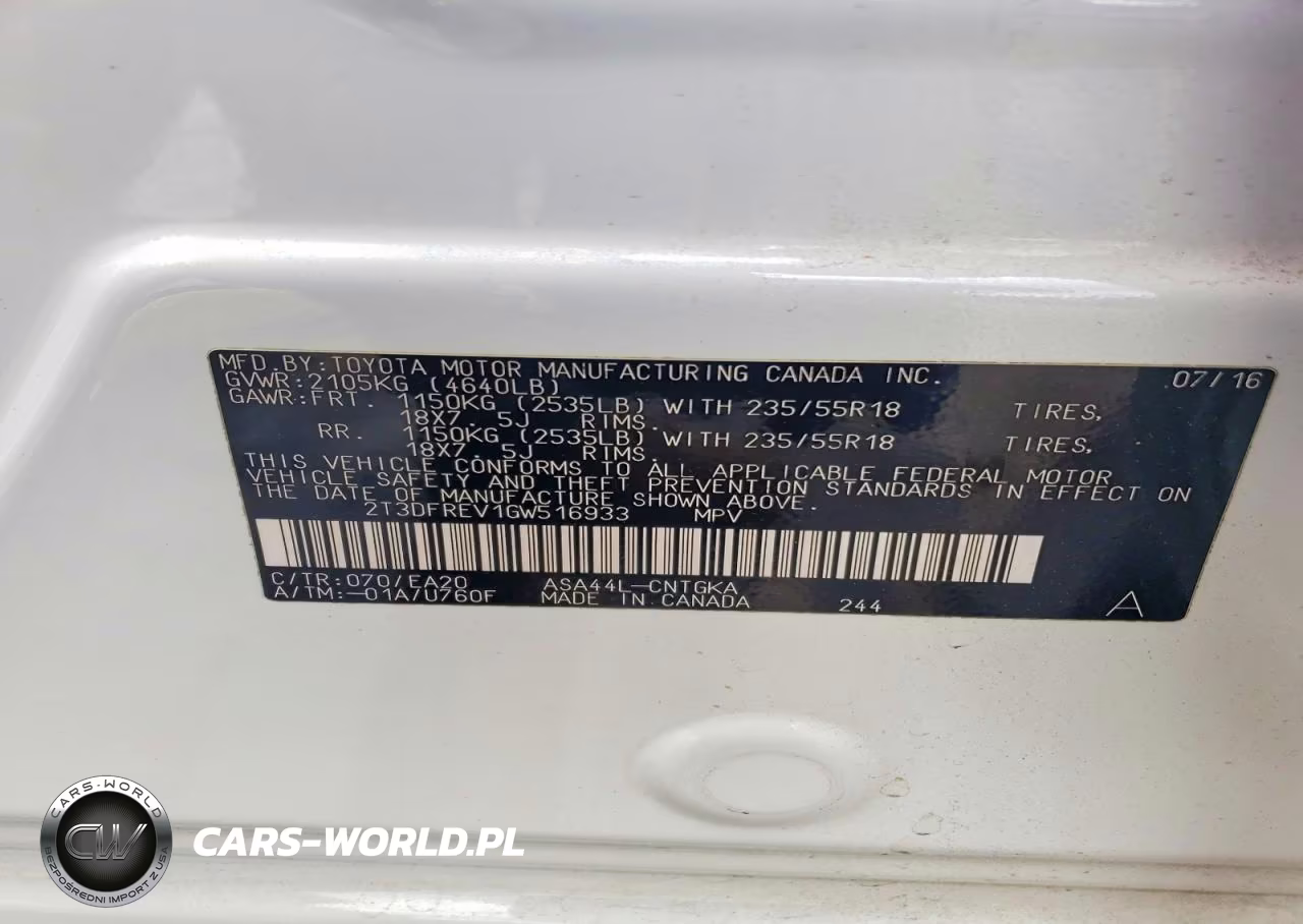2016 Toyota Rav4 Limited VIN:2T3DFREV1GW516933 - 12