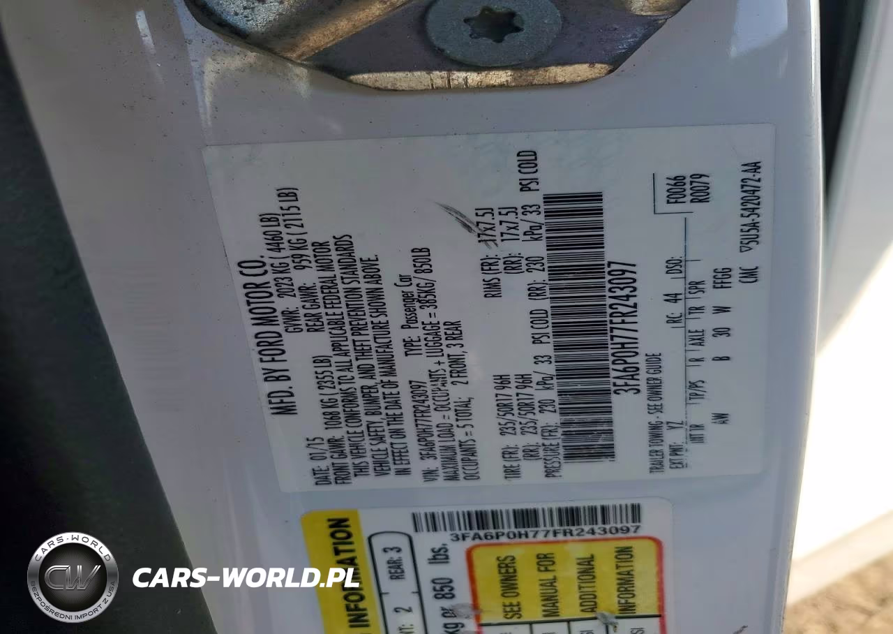 2015 Ford Fusion Se VIN:3FA6P0H77FR243097 - 12