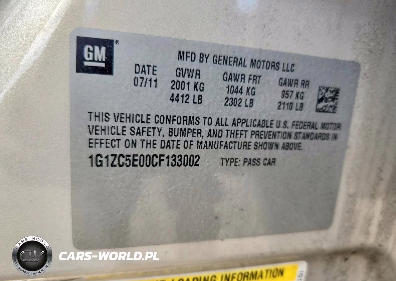 2012 Chevrolet Malibu 1Lt VIN:1G1ZC5E00CF133002 - 12