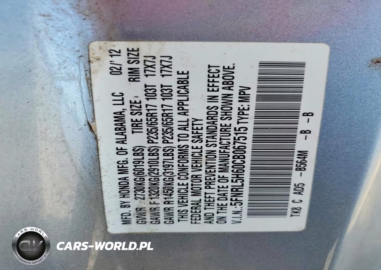2012 Honda Odyssey Exl VIN:5FNRL5H60CB067515 - 14