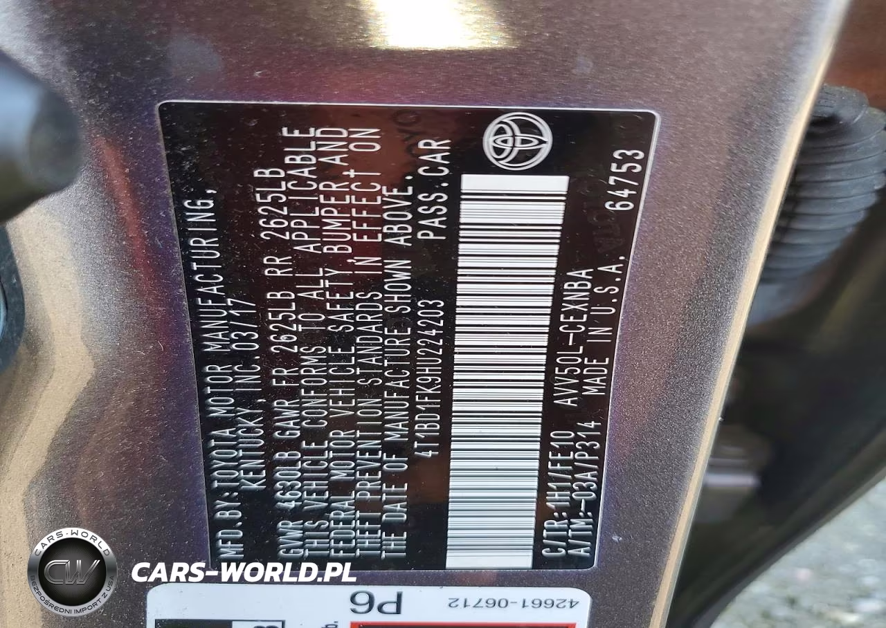 2017 Toyota Camry Hybrid Le VIN:4T1BD1FK9HU224203 - 12
