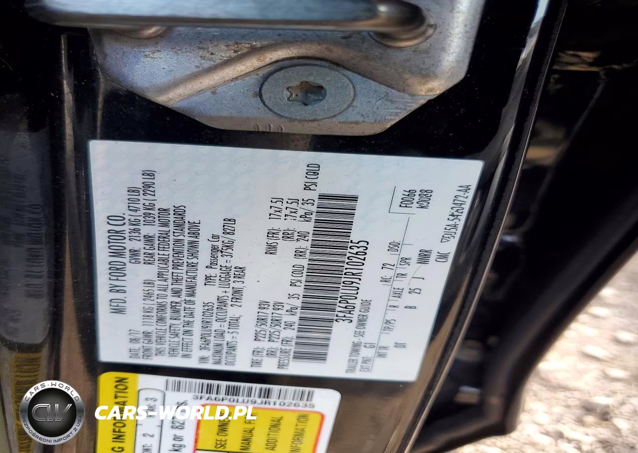 2018 Ford Fusion Se Hybrid VIN:3FA6P0LU9JR102635 - 12