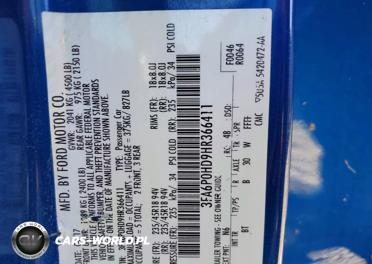 2017 Ford Fusion Se VIN:3FA6P0HD9HR366411 - 12