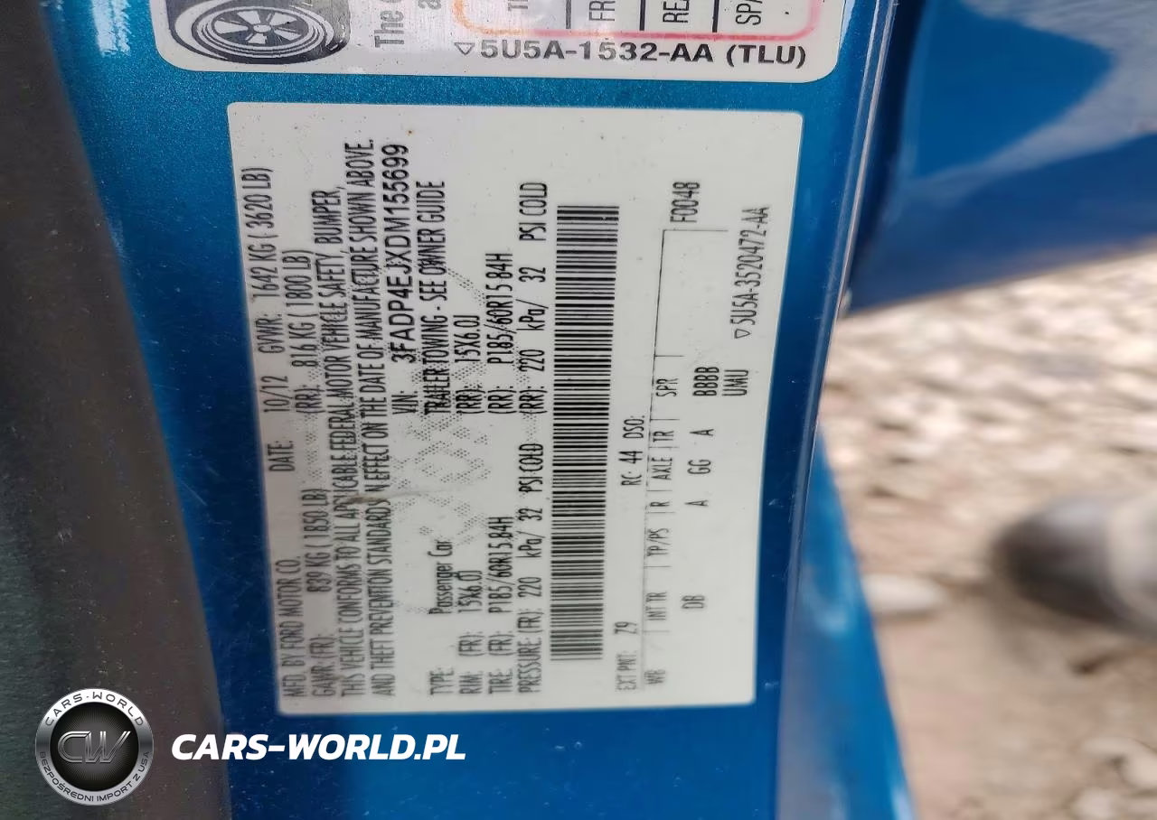 2013 Ford Fiesta Se VIN:3FADP4EJXDM155699 - 12
