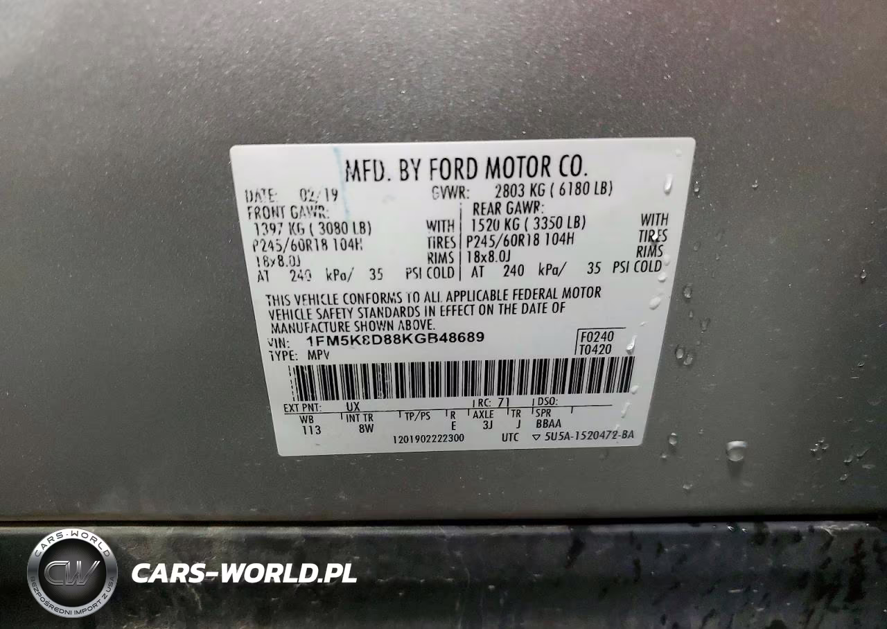 2019 Ford Explorer Xlt VIN:1FM5K8D88KGB48689 - 13